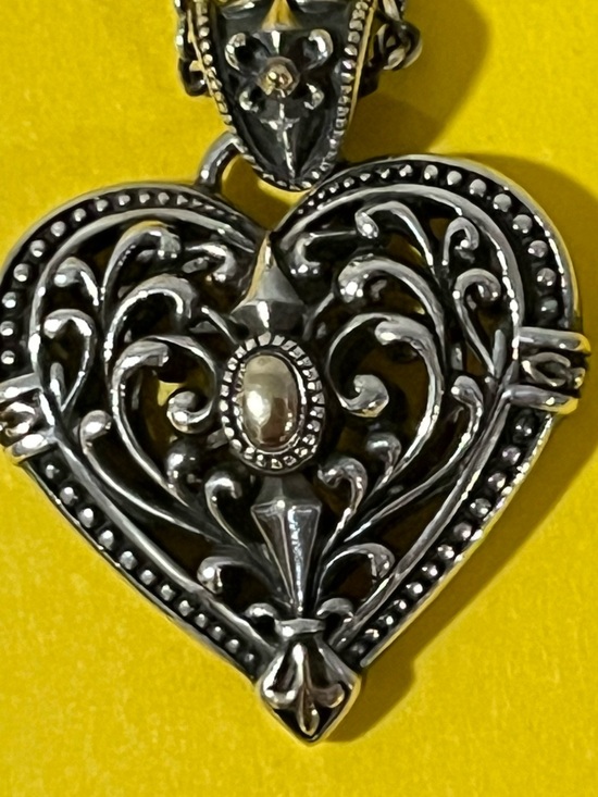 Jewelry - Rare Thai Sterling Silver 14k gold pendant SS Necklace.Stamped.